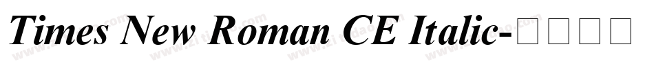 Times New Roman CE Italic字体转换
